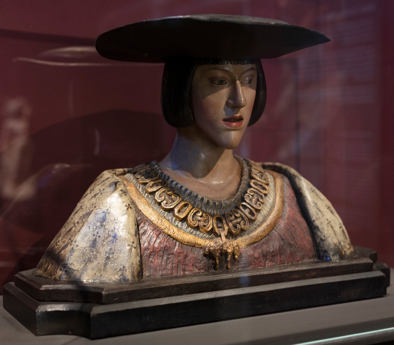 Busta Karla V. Conrada Meita (?). 1520-1530 (terakota a dřevo) od Conrat Meit