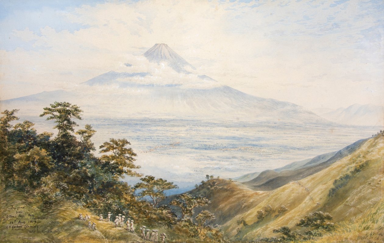 Fudžijama z průsmyku Otomi Toge, Japonsko od Constance Frederica Gordon Cumming
