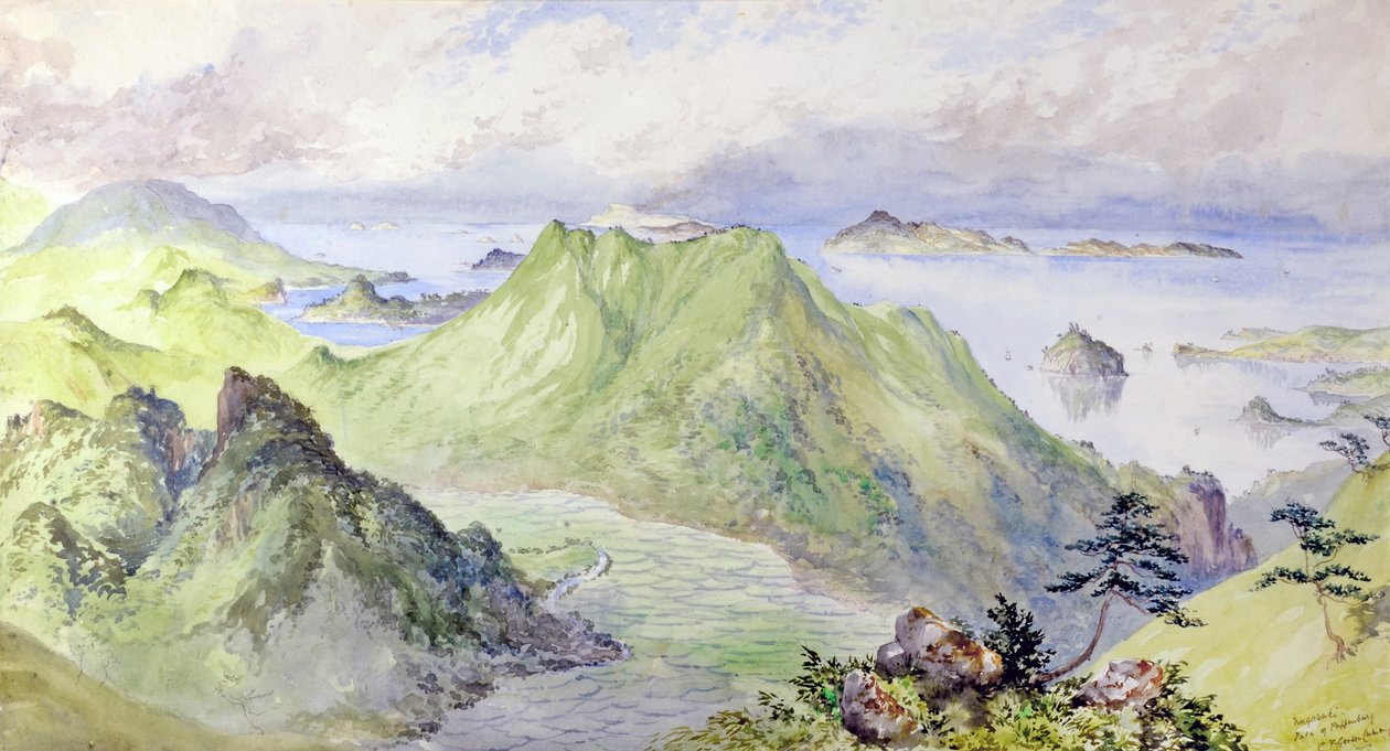 Nagasaki, Japonsko: Ostrov Pappenberg od Constance Frederica Gordon Cumming