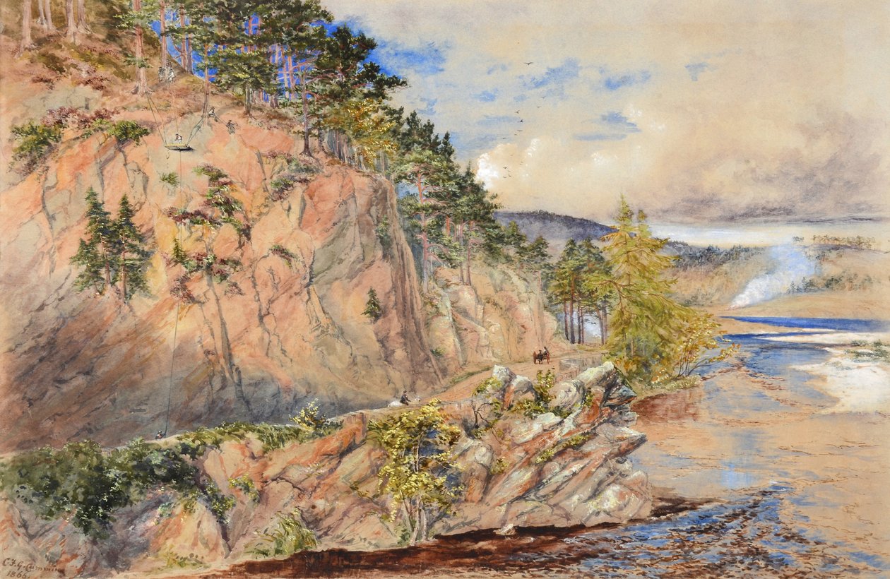 Skála Craig Ellachie na řece Spey od Constance Frederica Gordon Cumming