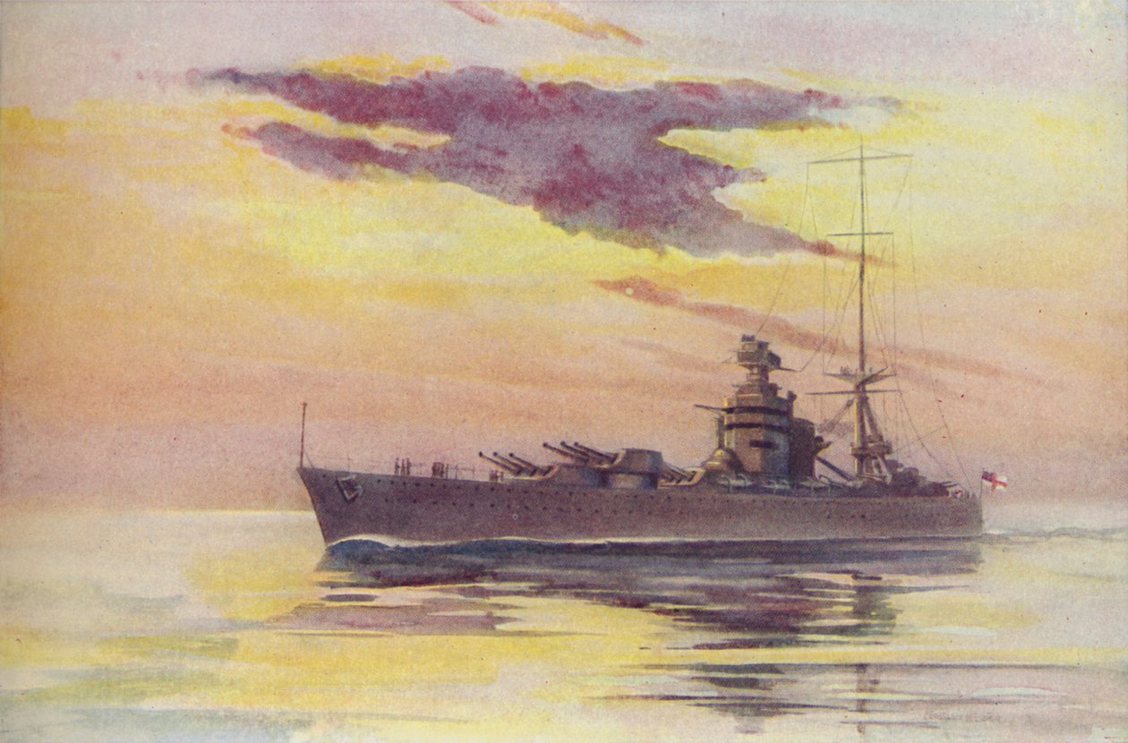 „Moderní bitevní loď“, 1910 od Constance N Baikie