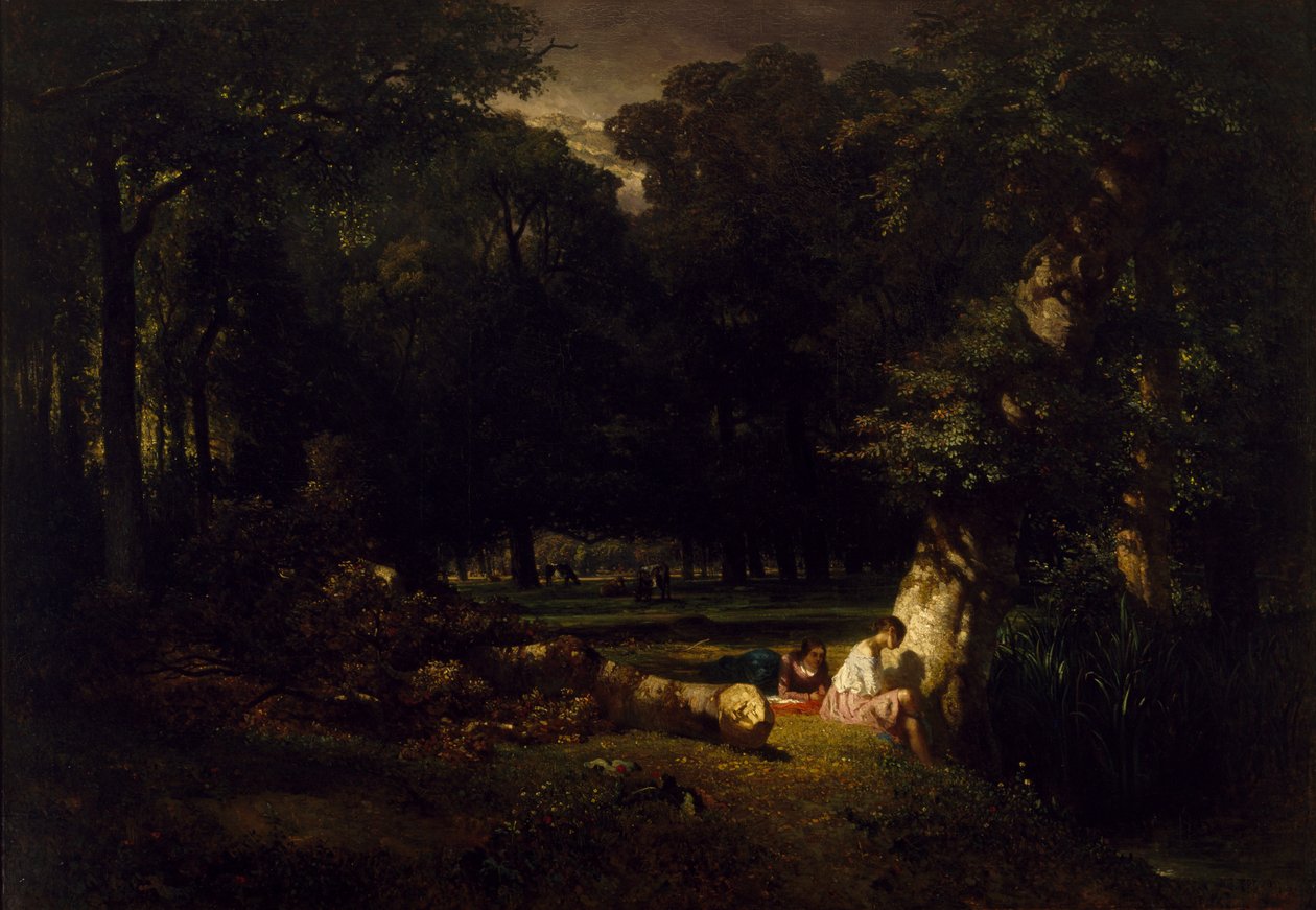 The Bathers (Clearing in the Forest), 1842 od Constant Emile Troyon