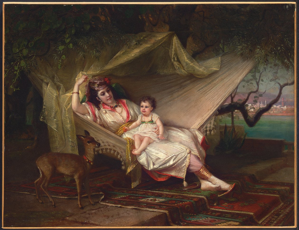Clementine Stora a její dcera Lucie, Konstantinopol od Constant Joseph Brochart