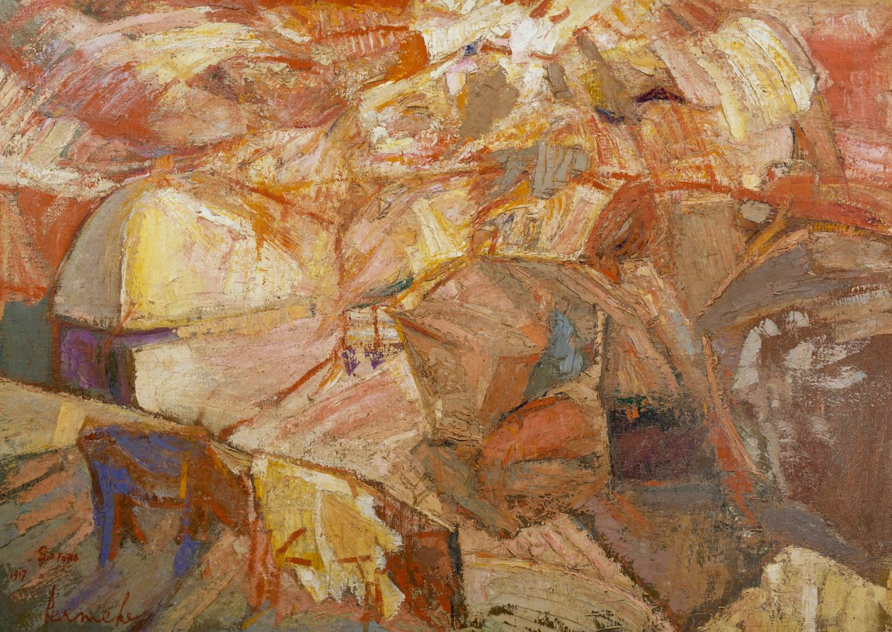 Sklizeň krajina v Devonshire od Constant Permeke