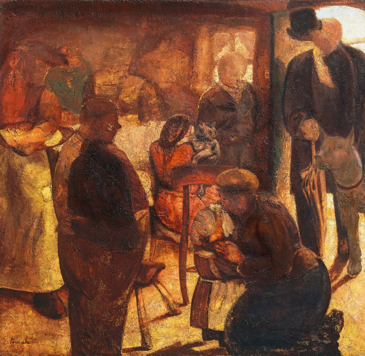 Cizinec, od Constant Permeke (1886-1952), olej na plátně od Constant Permeke