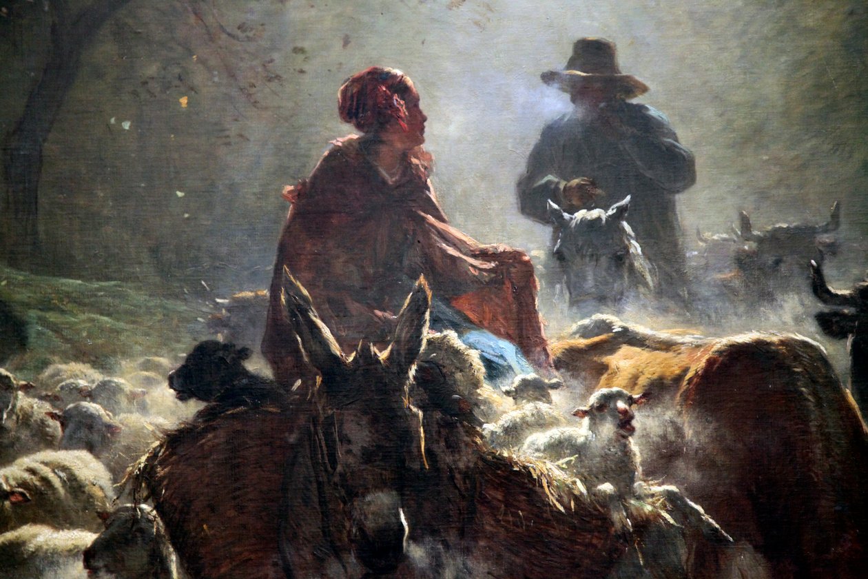 „Podzimní ráno odjezd na trh“, 1859 od Constant Troyon