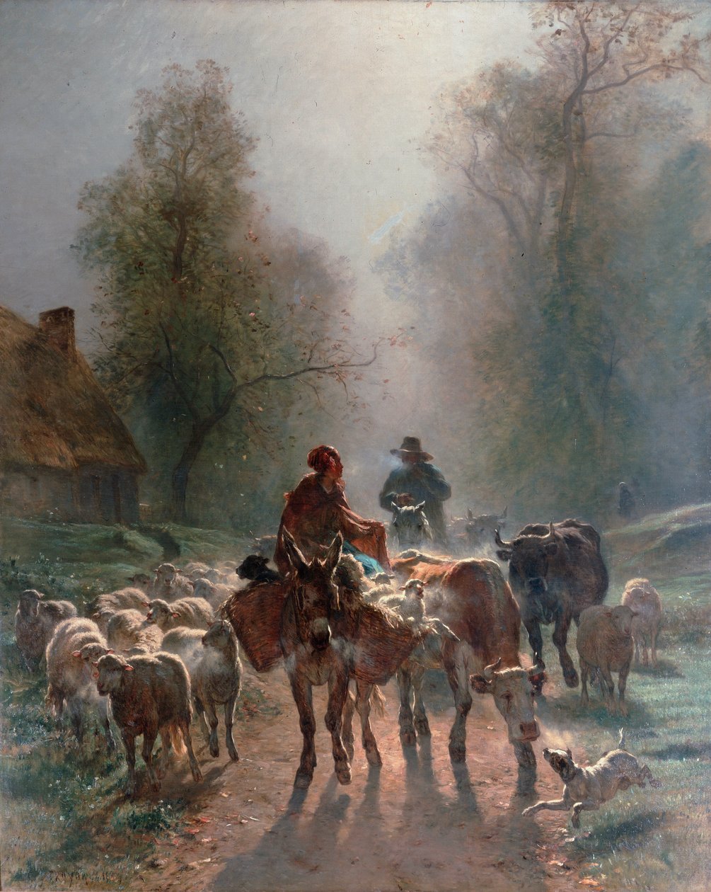 Na cestě na trh, 1859. od Constant Troyon