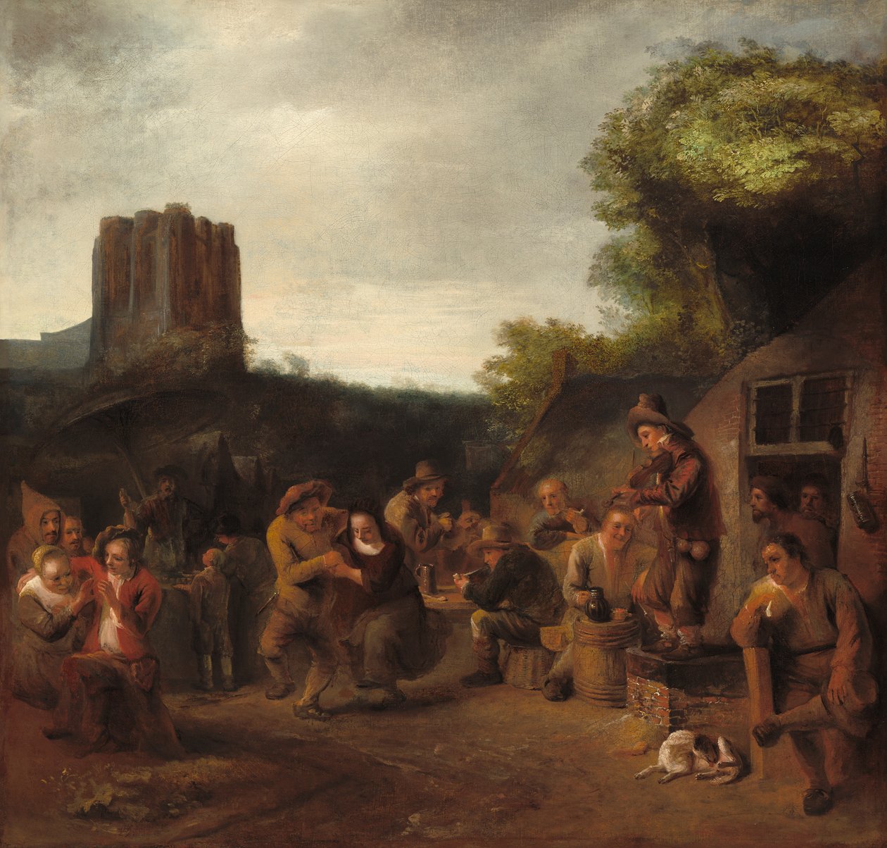 Pohostinnost v blízkosti hostince, kolem roku 1650 od Constantin Daniel van Renesse