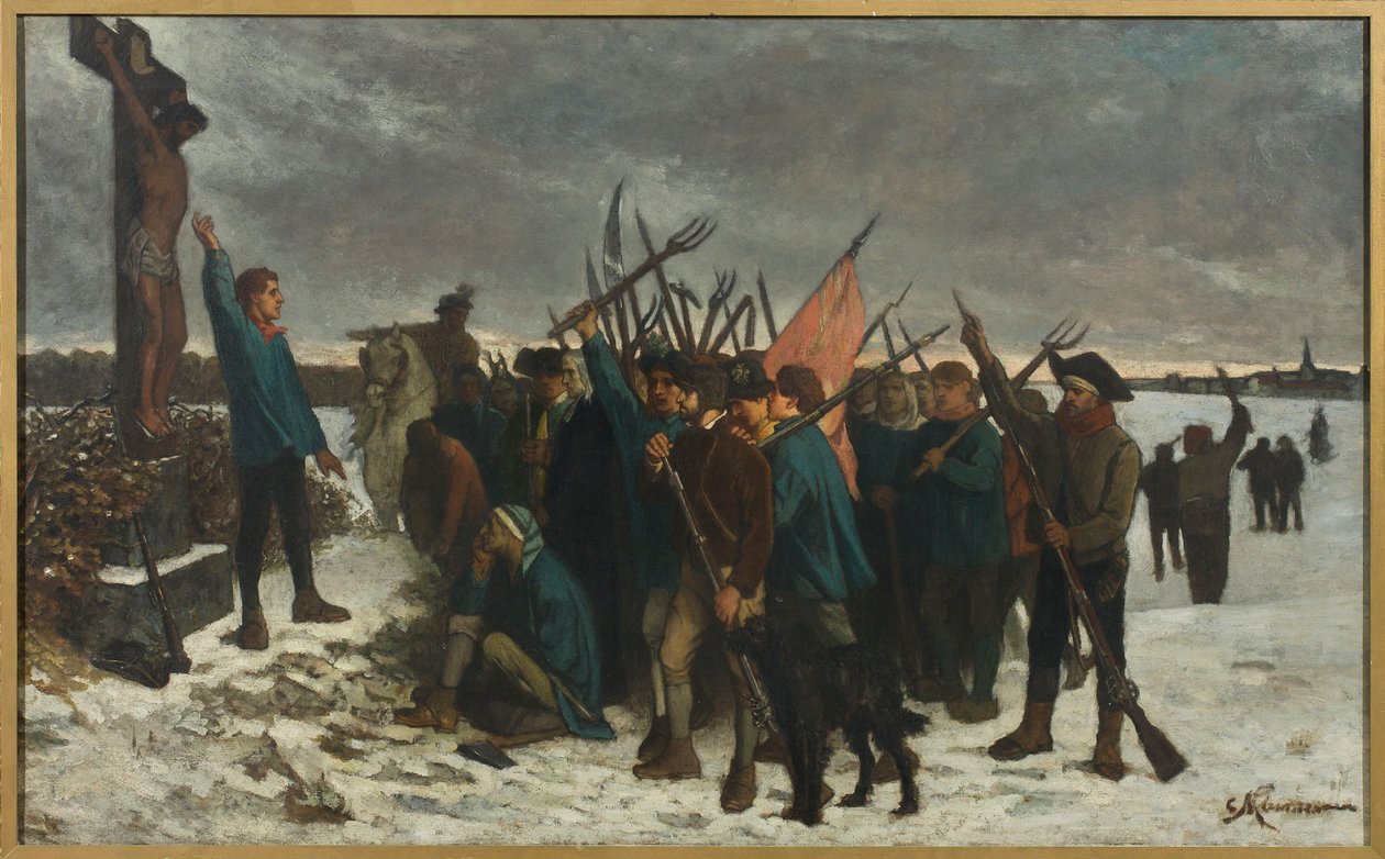 Epizoda z války ve Vendée. od Constantin Emile Meunier