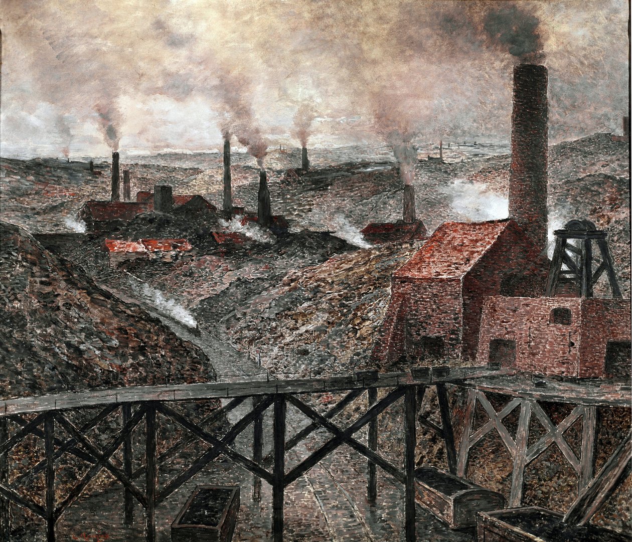 V Černé zemi (olej na plátně od Constantin Emile Meunier