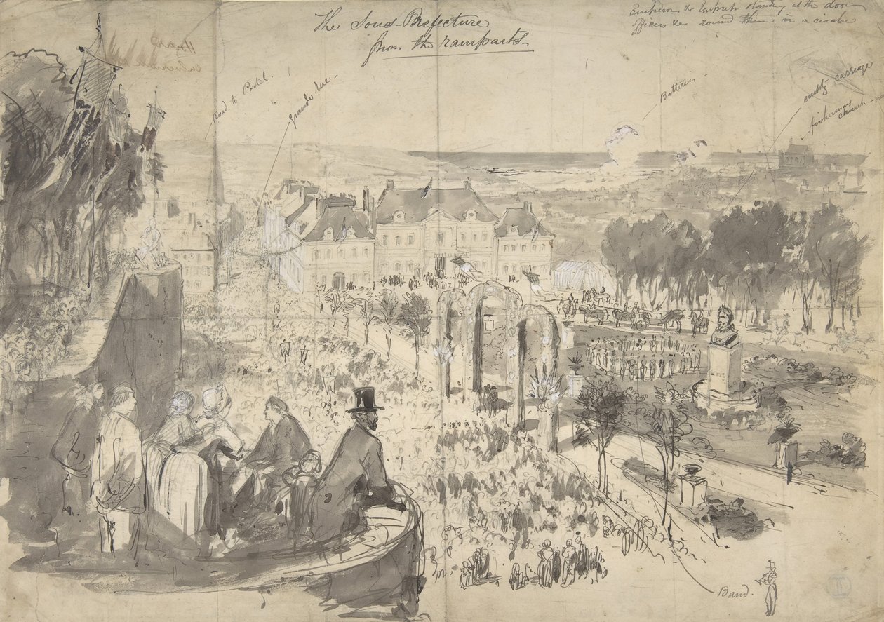 Návštěva Napoleona III. v Boulogne-on-the-Sea, 19. století. od Constantin Guys
