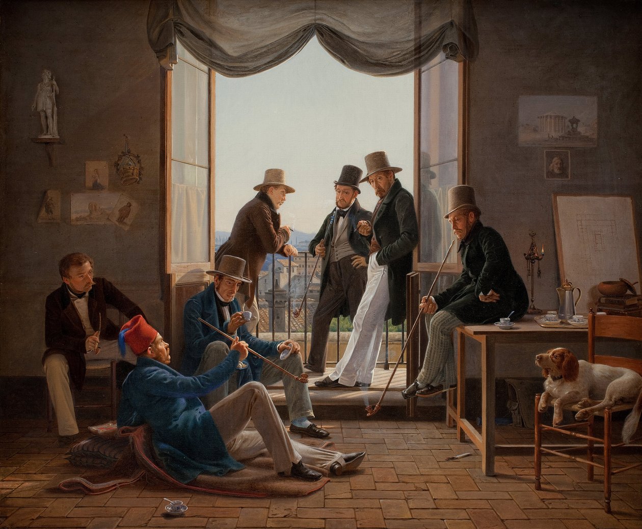 Skupina dánských umělců v Římě, 1837 od Constantin Hansen
