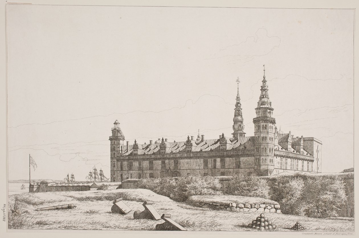 Dánština: Kronborg při pohledu ze severozápadní strany od Constantin Hansen