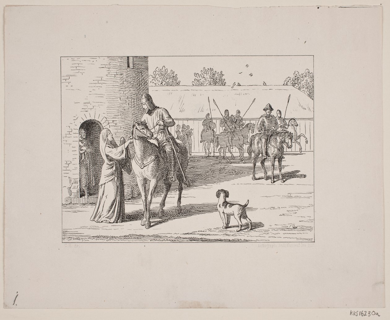 Ilustrace pro Svend Grundtvig, „Marsk Stig: Dánská lidová píseň ze 13. století“, 1861 od Constantin Hansen