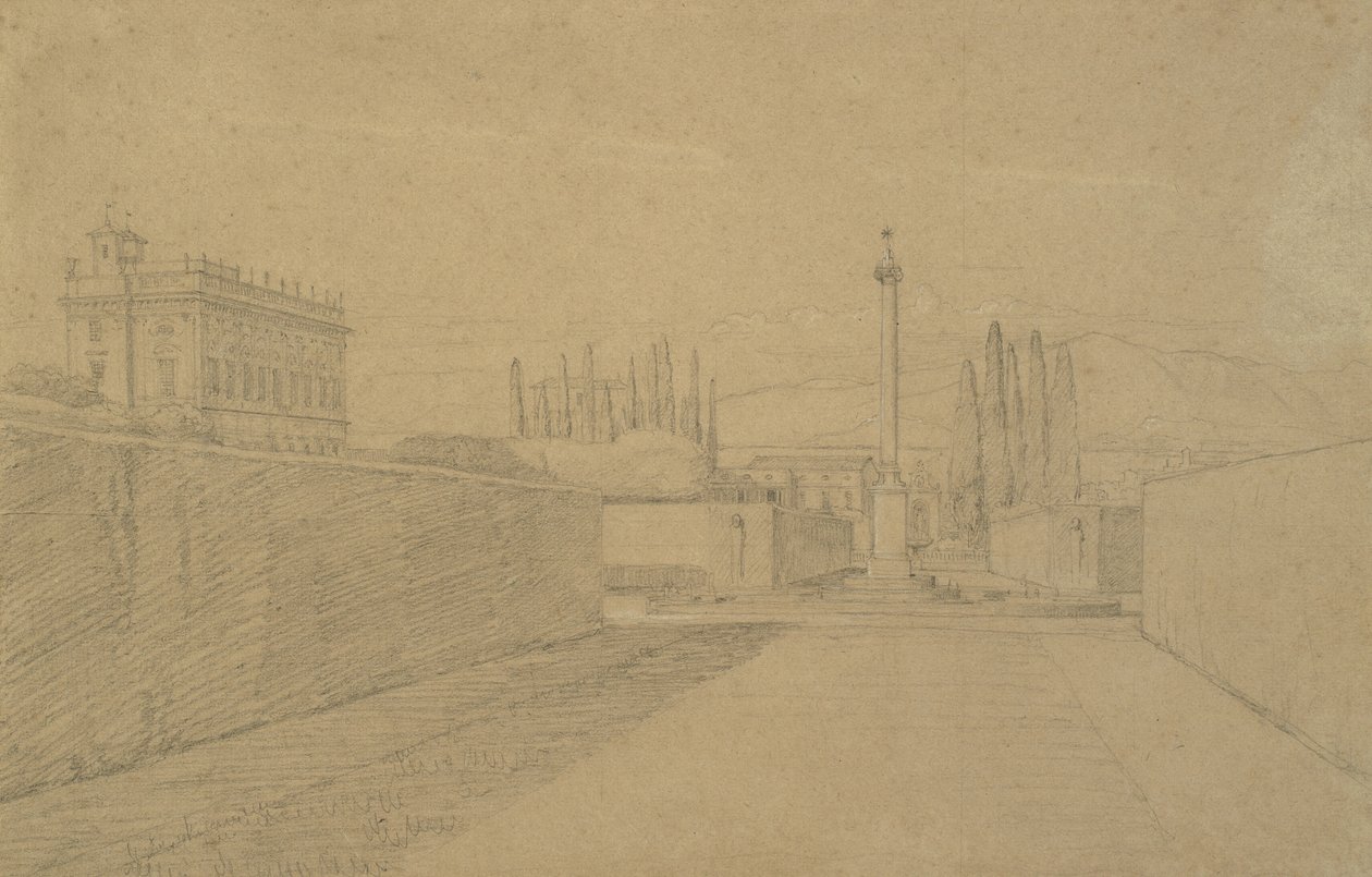 V zahradách Villa Albani od Constantin Hansen
