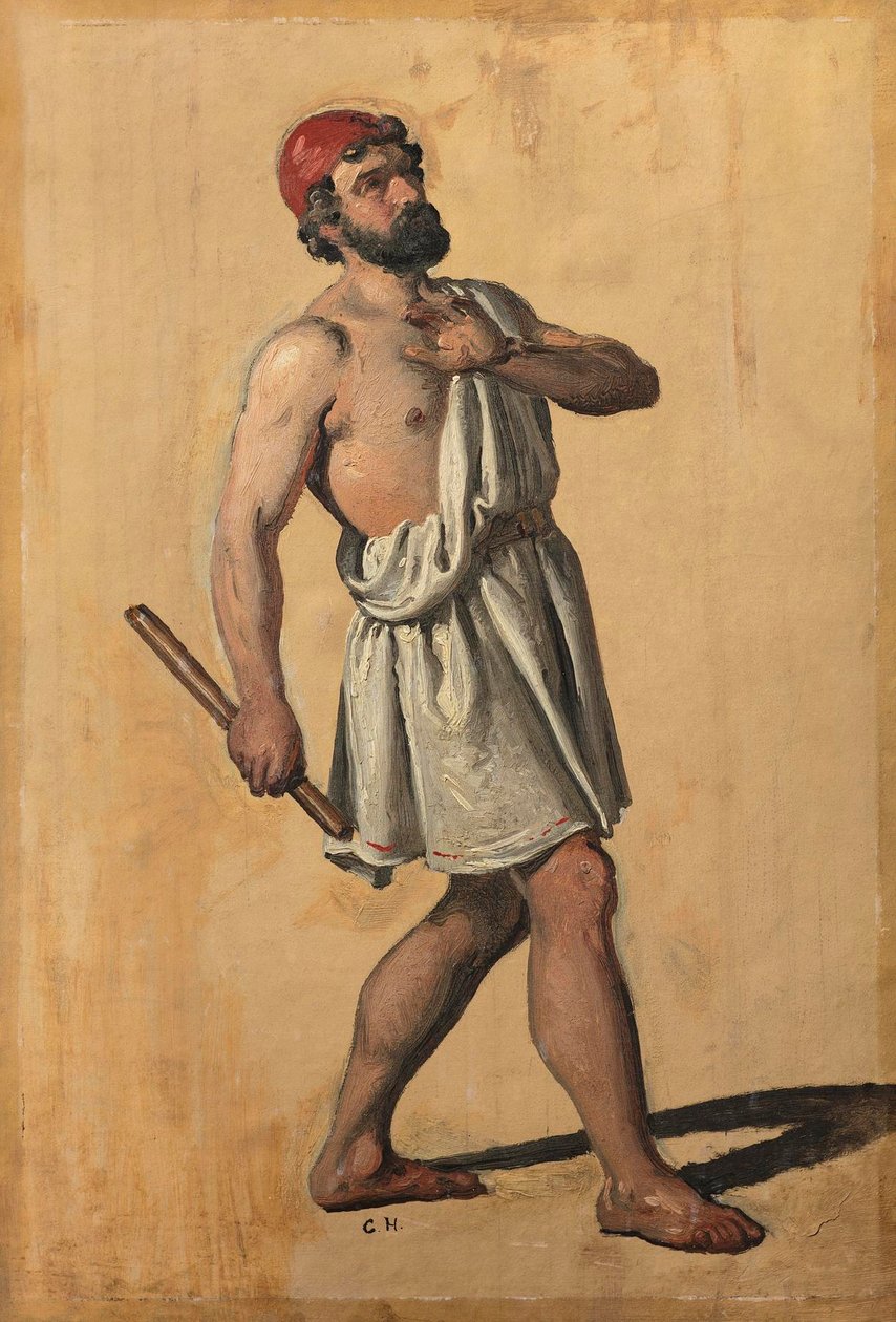 Mužská postava, Héfaistos () od Constantin Hansen