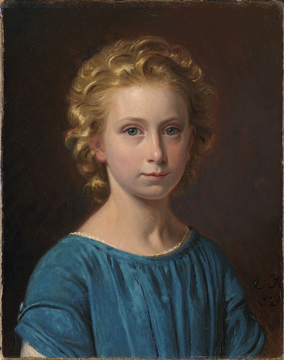 Margrethe Vullum jako dítě (rozená Lehmann) od Constantin Hansen