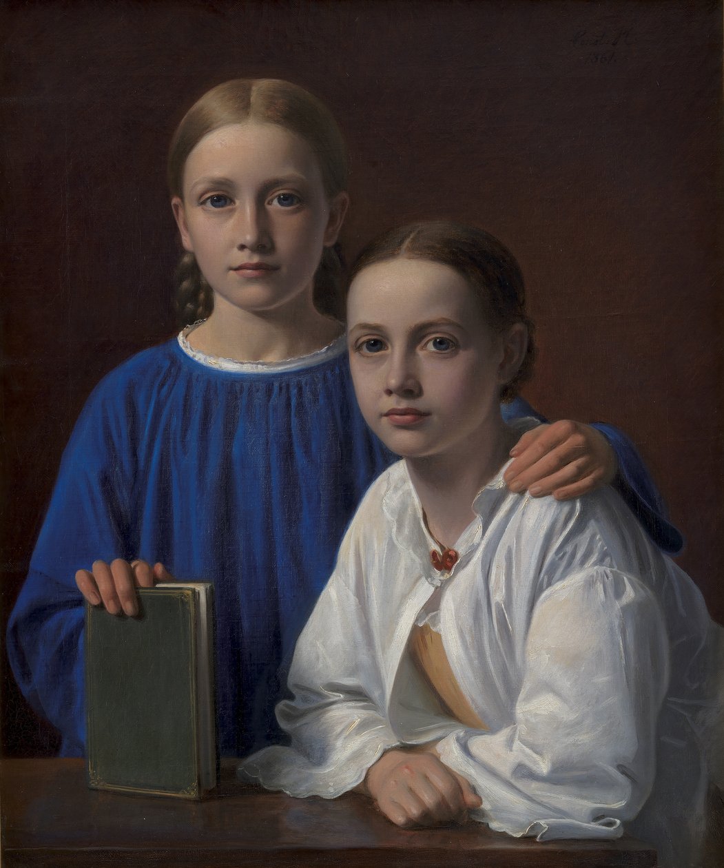 Meta Magdalene Hammerich a umělcova dcera Kristiane Konstantin Hansen, 1861 od Constantin Hansen