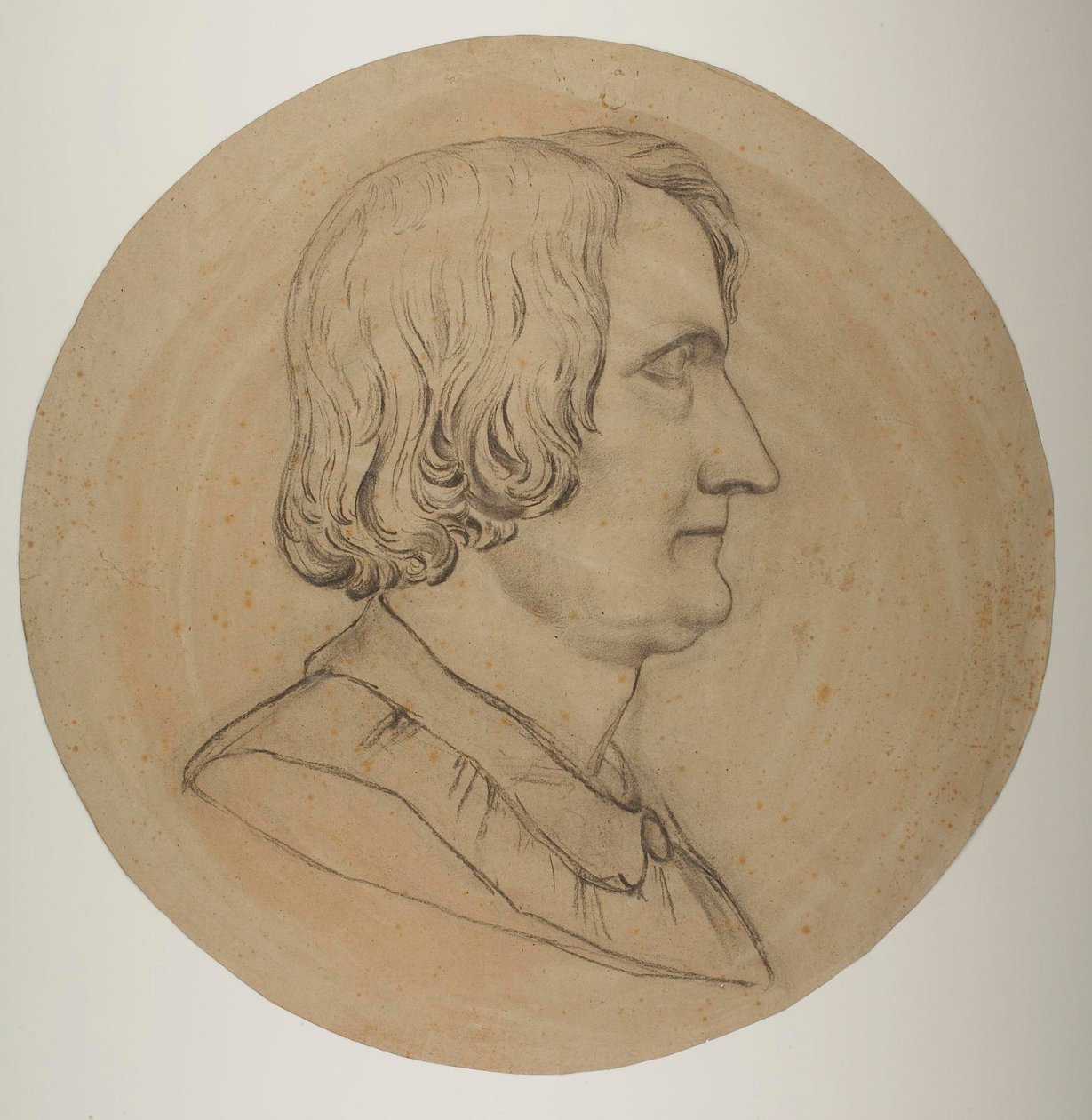 Portrétní medailon Thorvaldsena od Constantin Hansen