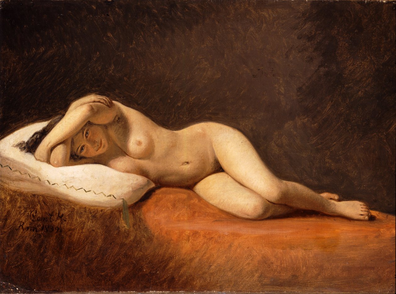 Odpočívající model, 1839 od Constantin Hansen