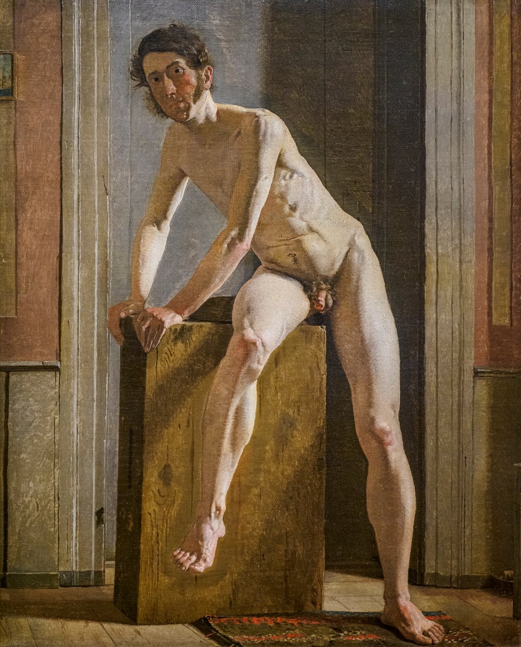 Sedící mužský model od Constantin Hansen