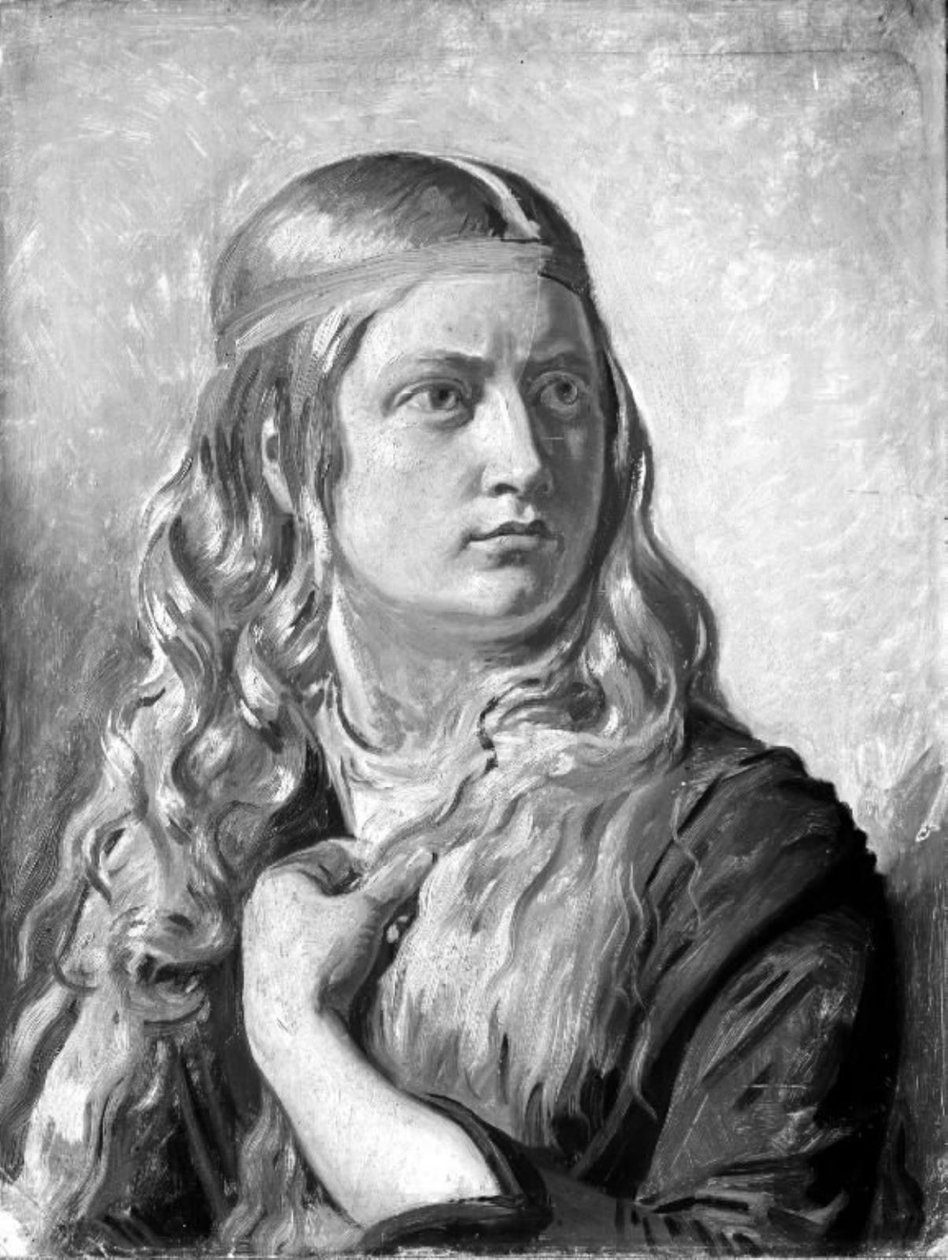 Studie mladé ženy (Oline Købke) od Constantin Hansen