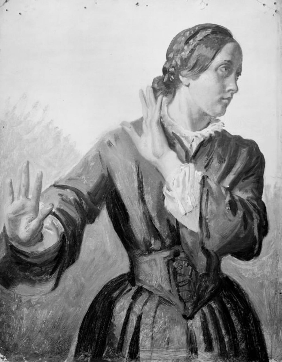 Studie mladé ženy (Thora Købke) od Constantin Hansen