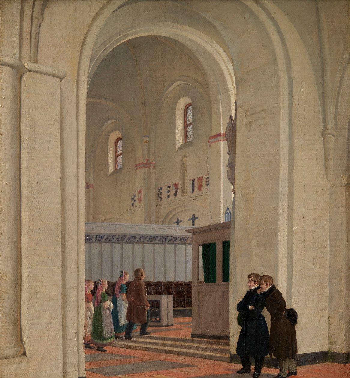 Interiér kostela svatého Bendta v Ringsted, 1829 od Constantin Hansen