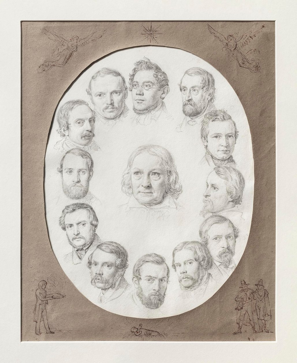 Thorvaldsen mezi krajany na Štědrý večer roku 1841 v Římě od Constantin Hansen