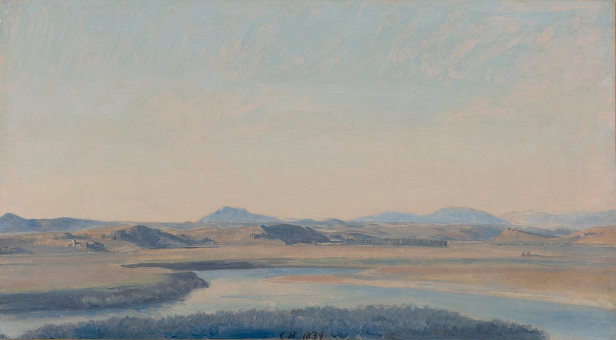 Krajina Tibery u Acqua Acetosa od Constantin Hansen