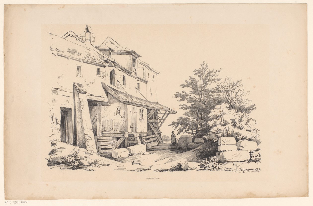 Domy ve skalnaté krajině Krajina (název série) od Constantinus Cornelis Huysmans
