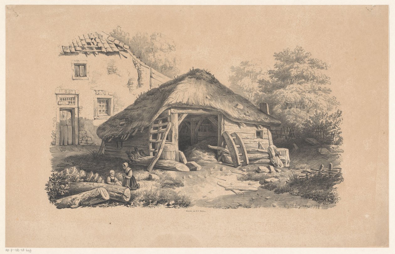 Stáj na farmě Krajina (název série) od Constantinus Cornelis Huysmans