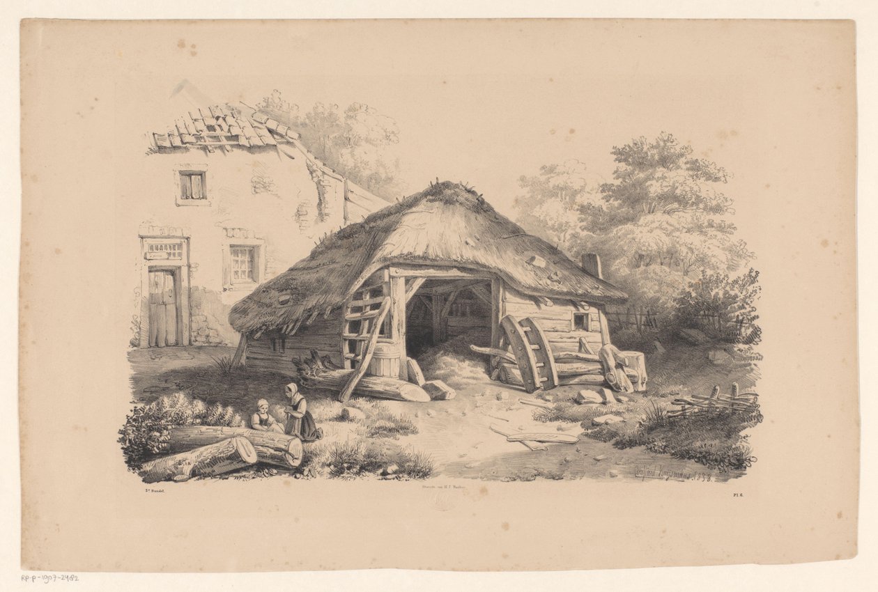 Stáj na farmě Krajina (název série) od Constantinus Cornelis Huysmans
