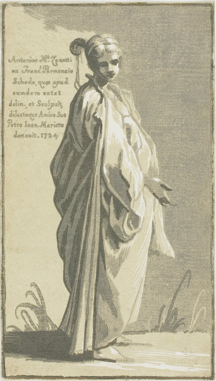 Stojící mladá žena otočená doprava od Conte Antonio Maria Zanetti the Elder