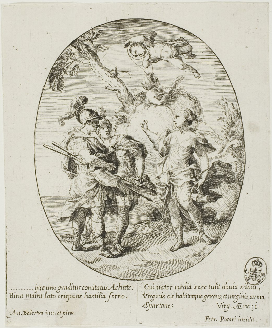 Aeneas, Venuše a Achates od Conte Pietro Antonio Rotari