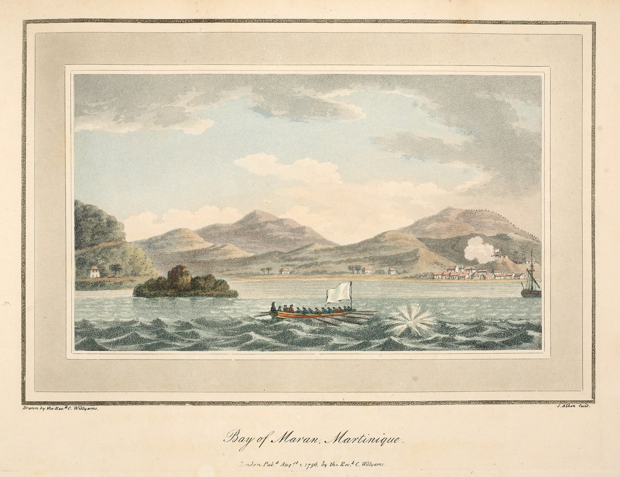 Zátoka Maran, Martinik, ilustrace z 