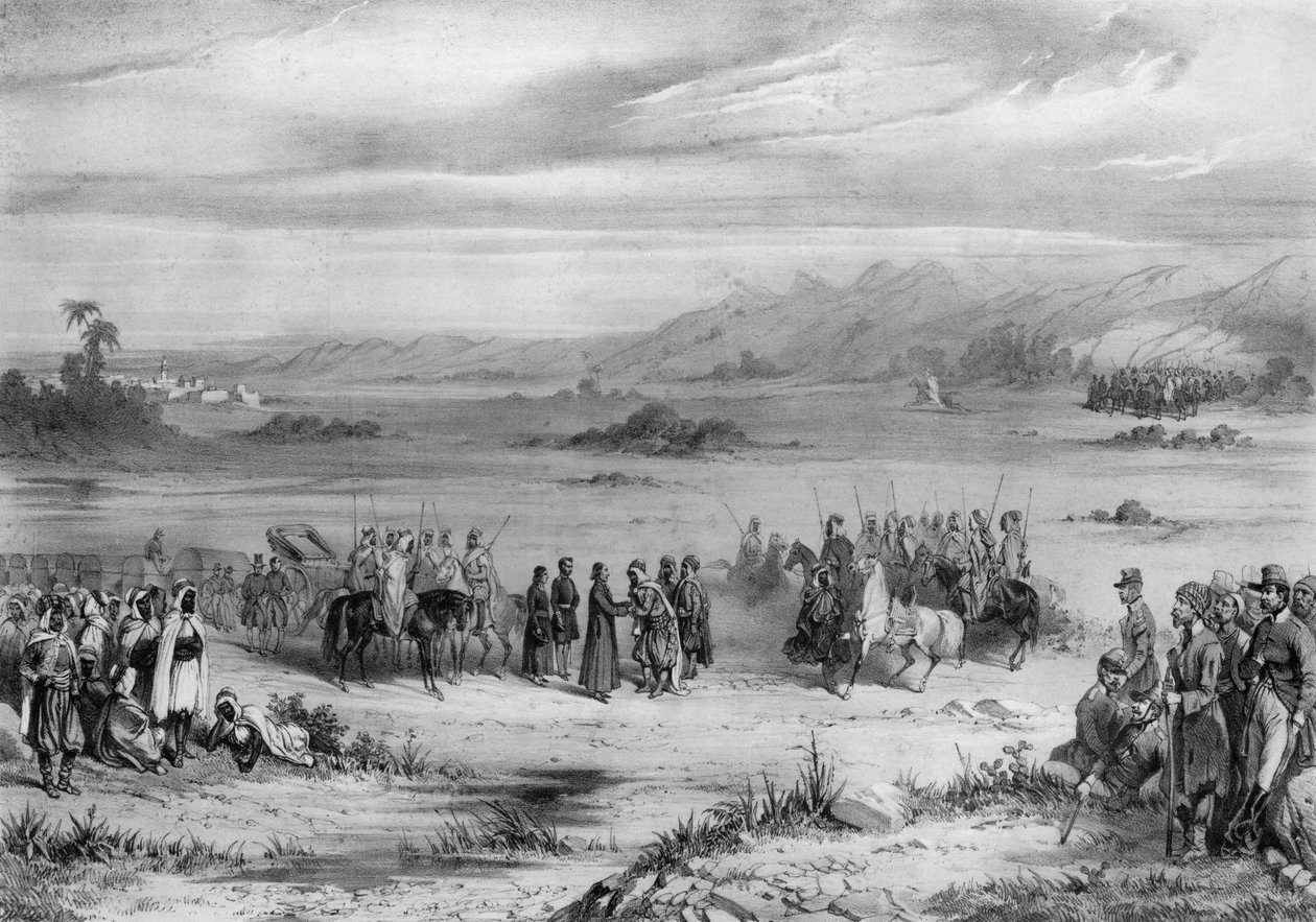 Výměna zajatců biskupem z Alžíru, 1841 od Coppin