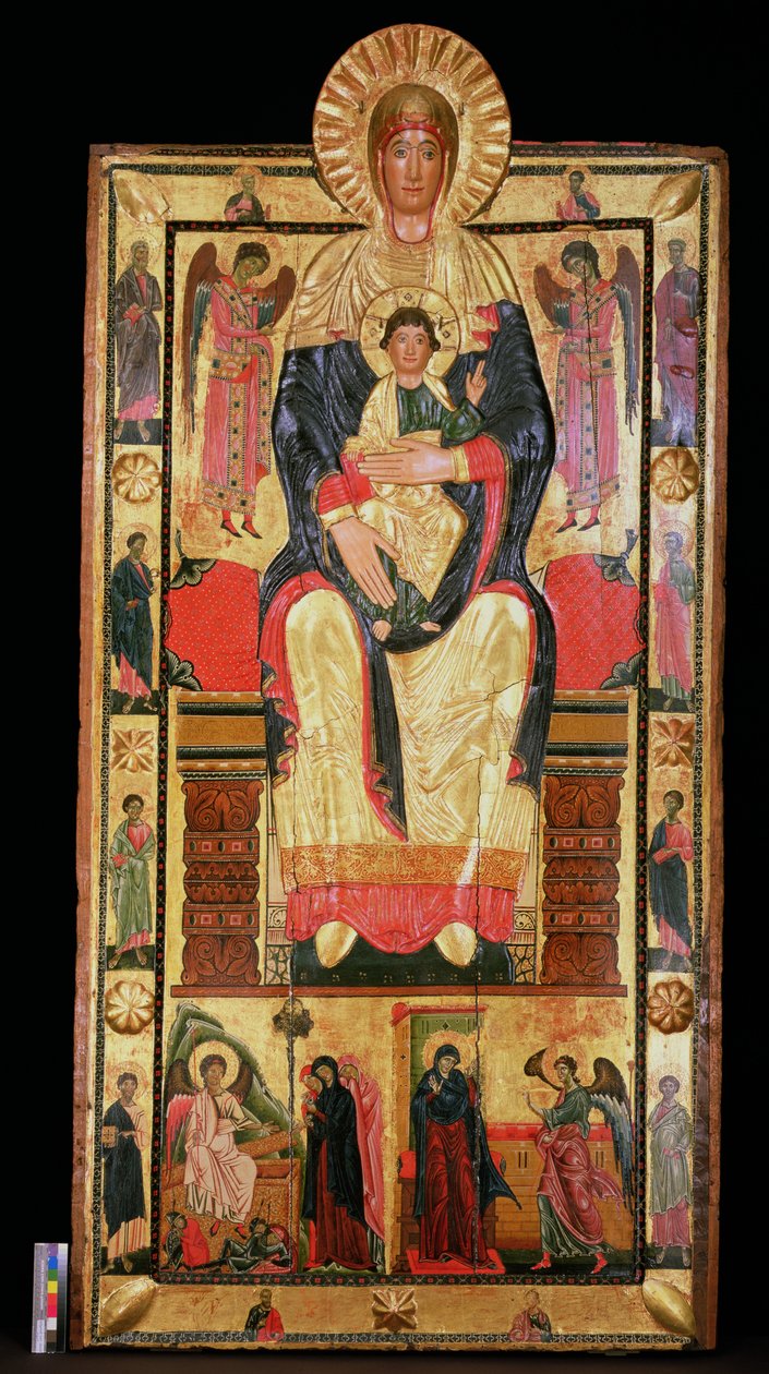 Madona s dítětem (tempera a plátkové zlato na desce) od Coppo di Marcovaldo