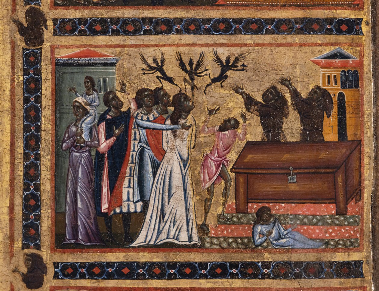 Bardi St. Francis oltářní obraz a dvacet příběhů jeho života, Kaple Bardi, detail od Coppo di Marcovaldo