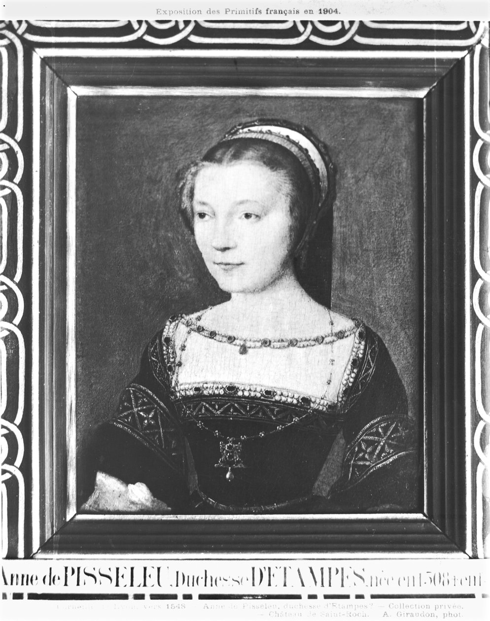 Anne de Pisseleu (1508-80) vévodkyně z Etampes, kolem 1448 od Corneille de Lyon