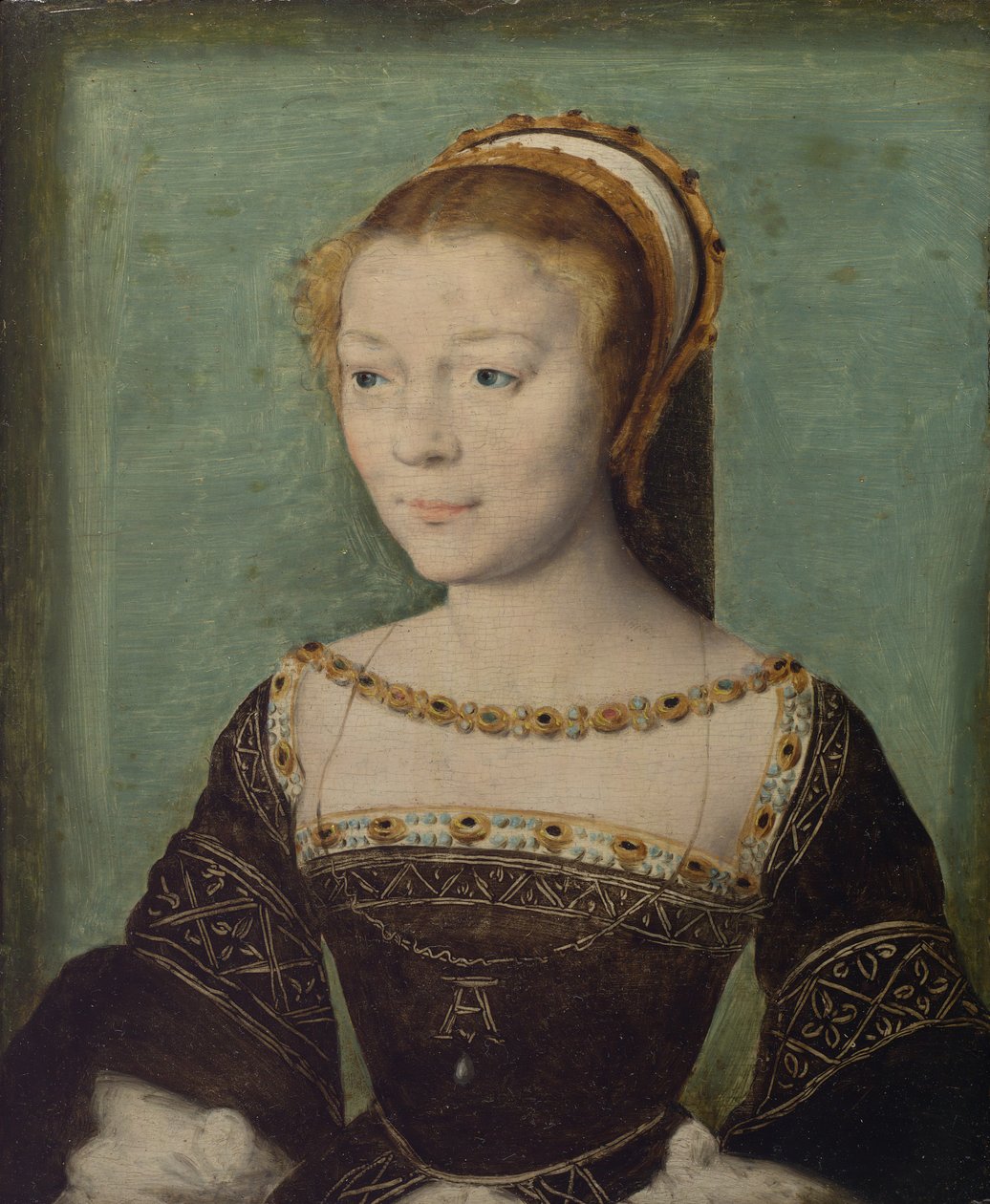 Anne de Pisseleu 1508-1576, vévodkyně z Etampes, ca. 1535-40. od Corneille de Lyon