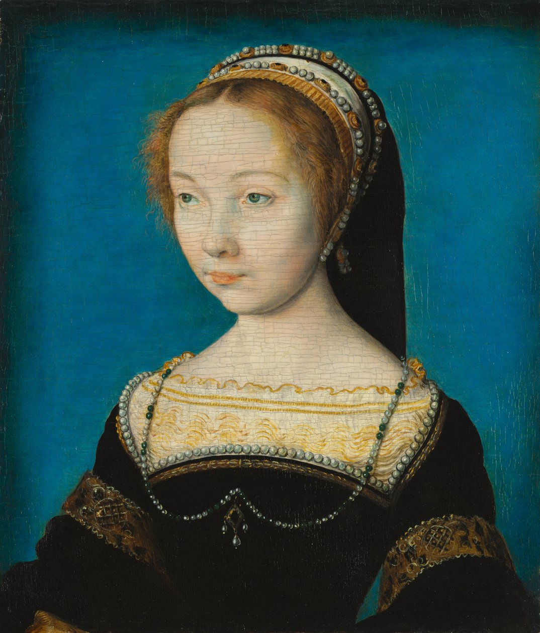 Portrét ženy, asi 1540 (olej na dřevě) od Corneille de Lyon