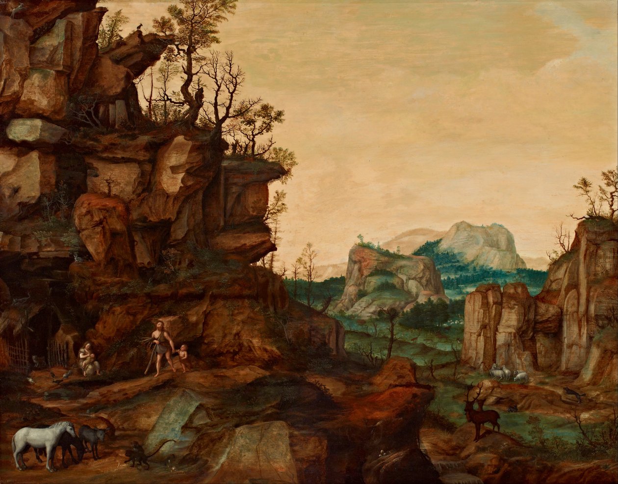 Krajina s Adamem a Evou od Cornelis van Dalem