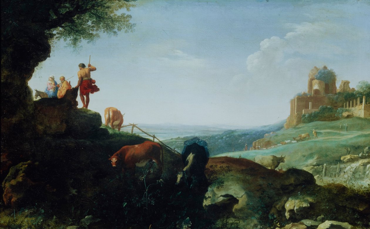 Krajina s letem do Egypta od Cornelis van Poelenburch