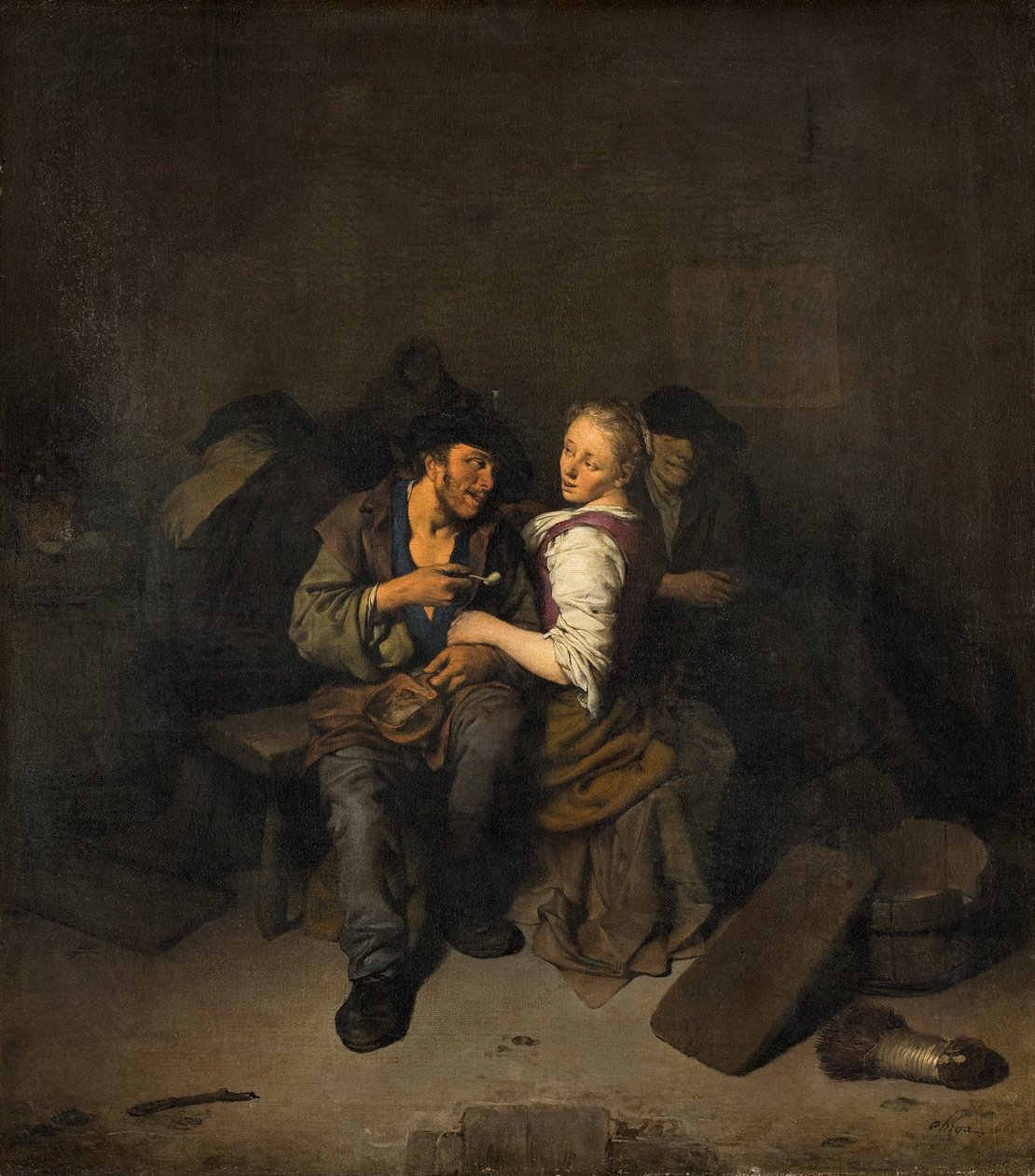 Mladý pár v hospodě od Cornelis Pietersz Bega