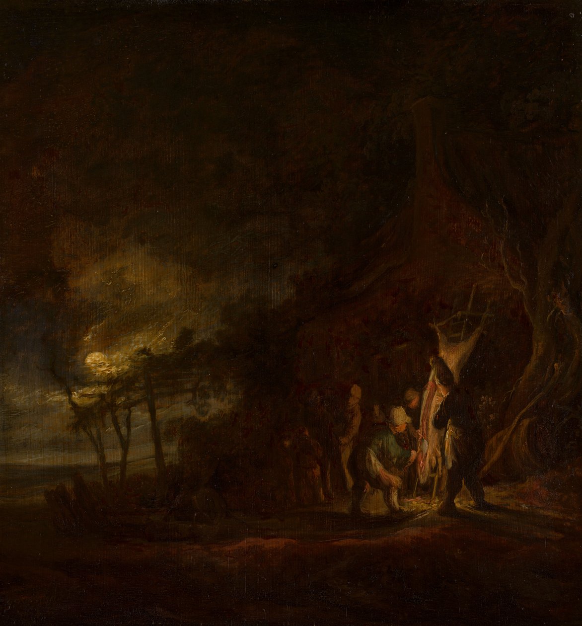 Porážka prasat v měsíčné krajině od Cornelis Symonsz van der Schalcke
