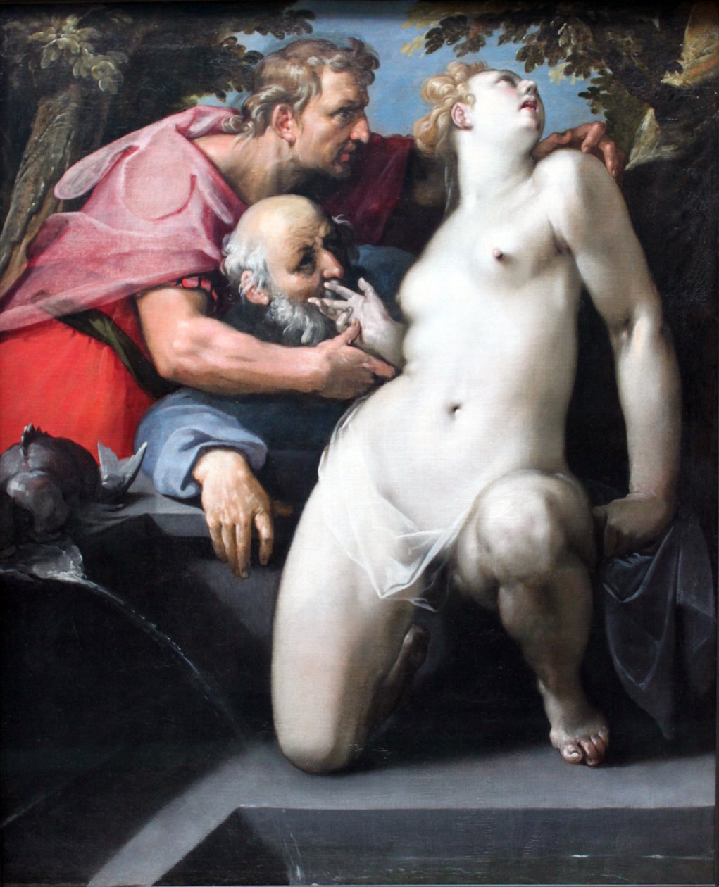 Susanna a dva staří lidé od Cornelis van Haarlem