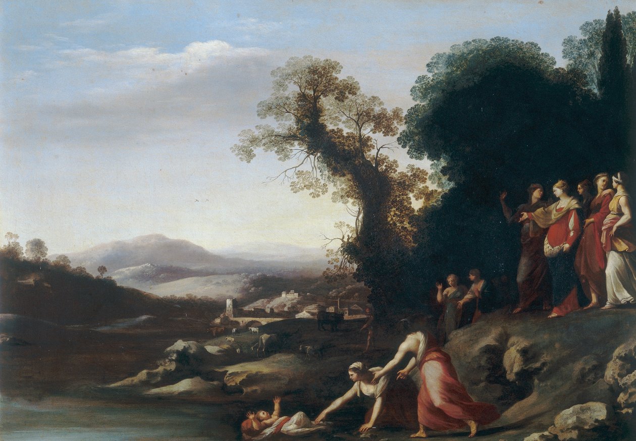 Objevení Mojžíše od Cornelis van Poelenburgh or Poelenburch