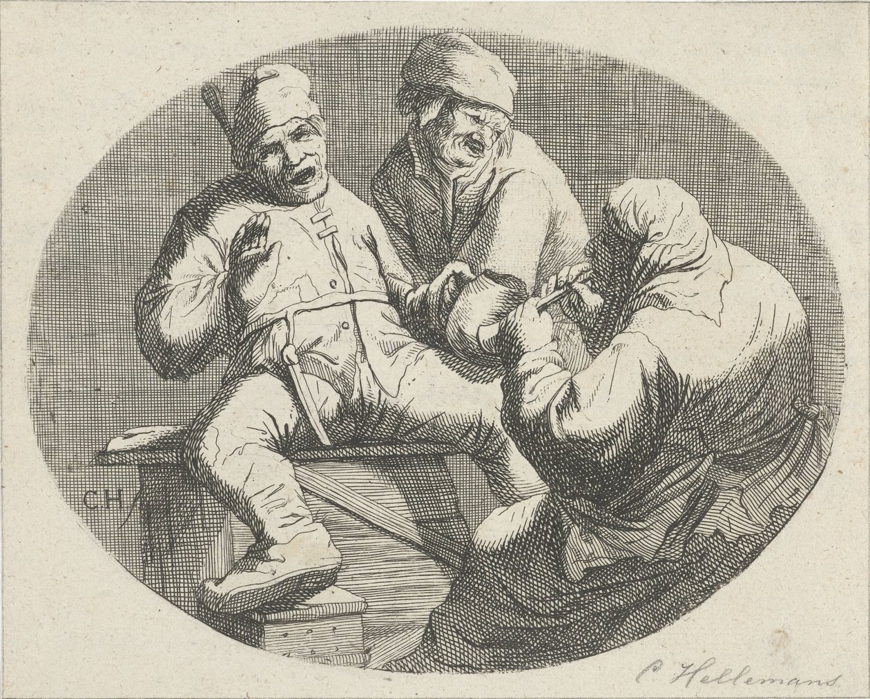 Veselá farmářská skupina od Cornelis A. Hellemans