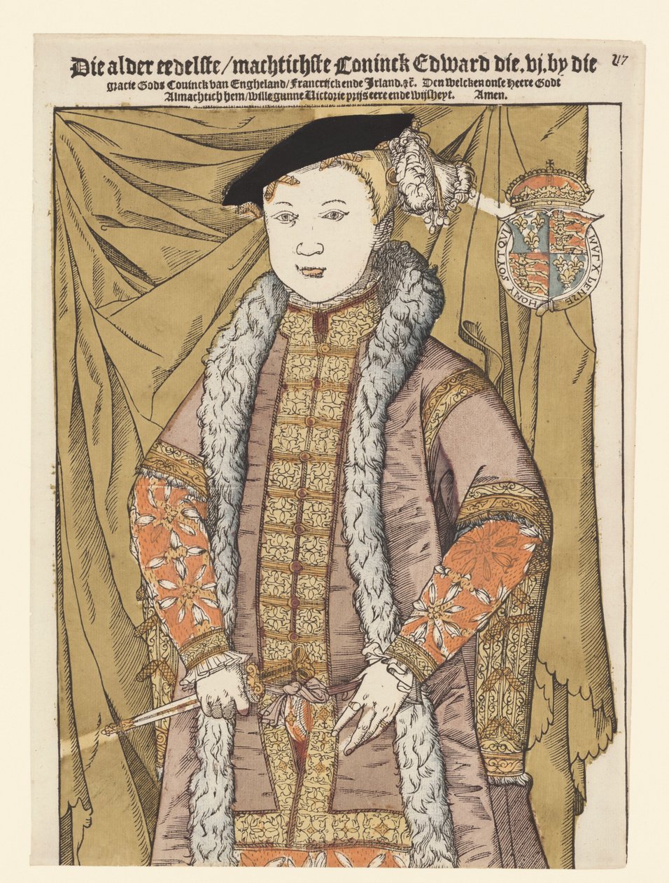 Portrét anglického Edwarda VI od Cornelis Anthonisz. (manner of)